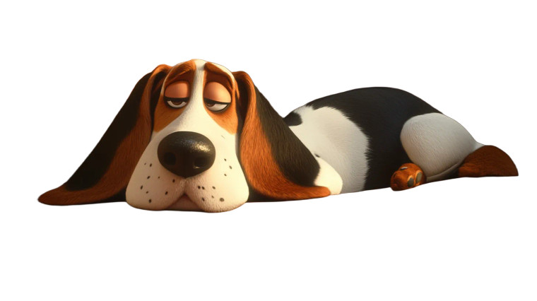 Tricolor Basset Hound V2 Vinyl Car Decal Sticker – Waterproof & UV-Resistant 8"