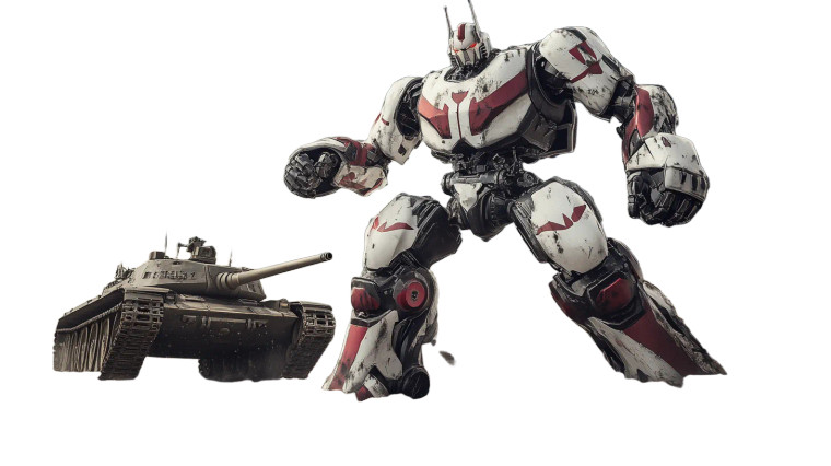 Heroic Transformer Standoff Vinyl Car Decal Sticker – Waterproof & UV-Resistant 8"