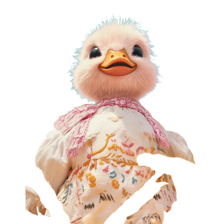 Ukrainian Pink Duckling V2 Vinyl Car Decal Sticker – Waterproof & UV-Resistant 8"