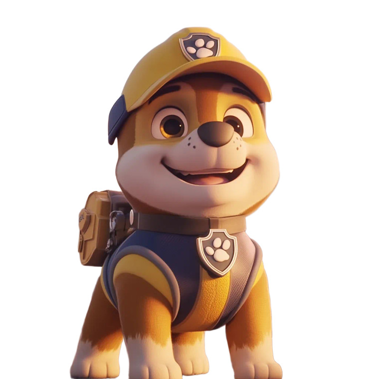 Rubble Talking Vinyl Car Decal Sticker – Waterproof & UV-Resistant 8"