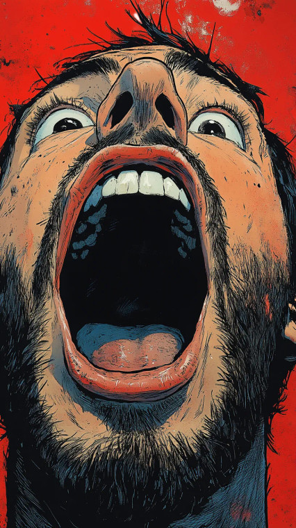 Cartoonish Open Mouth V2 Vinyl Car Decal Sticker – Waterproof & UV-Resistant 8"