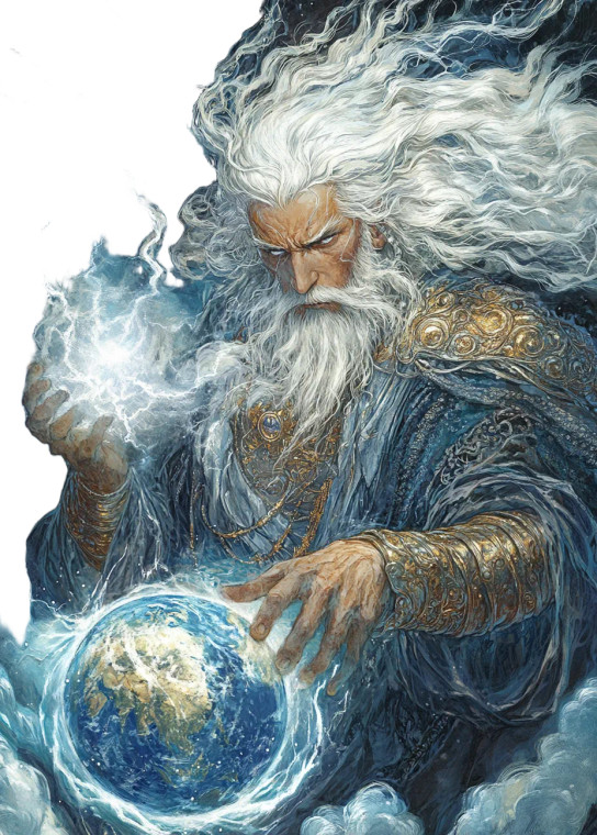 Sky God Tarot Vinyl Car Decal Sticker – Waterproof & UV-Resistant 8"