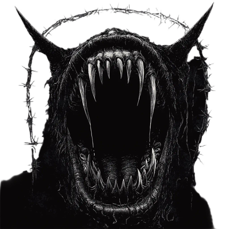 Fanged Mouth Design V2 Vinyl Car Decal Sticker – Waterproof & UV-Resistant 8"