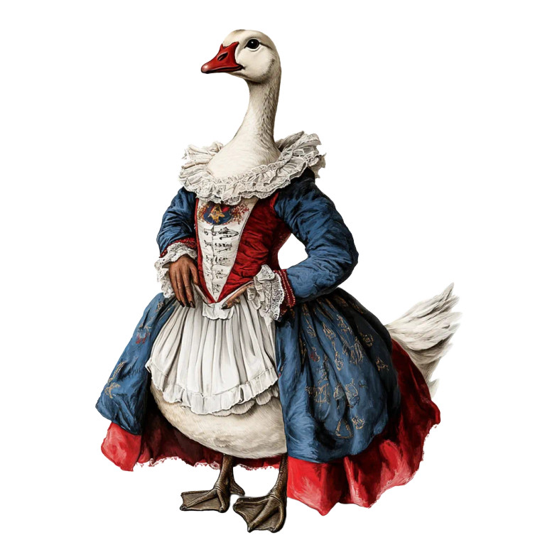 Revolutionary French Goose Vinyl Car Decal Sticker – Waterproof & UV-Resistant 8"