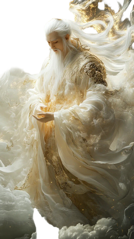 Chinese Immortal Meditation Vinyl Car Decal Sticker – Waterproof & UV-Resistant 8"