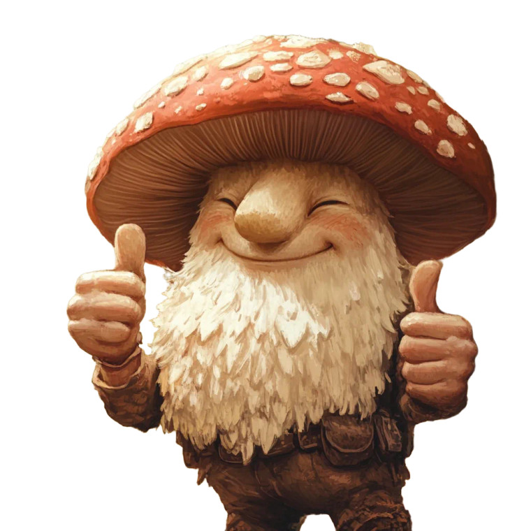 Mushroom Guy Vinyl Car Decal Sticker – Waterproof & UV-Resistant 8"