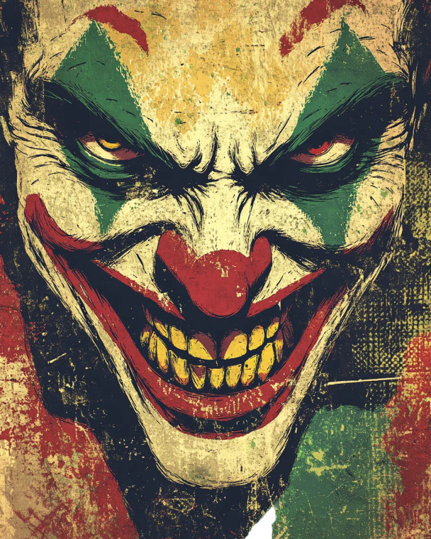 Retro Joker Poster Vinyl Car Decal Sticker – Waterproof & UV-Resistant 8"