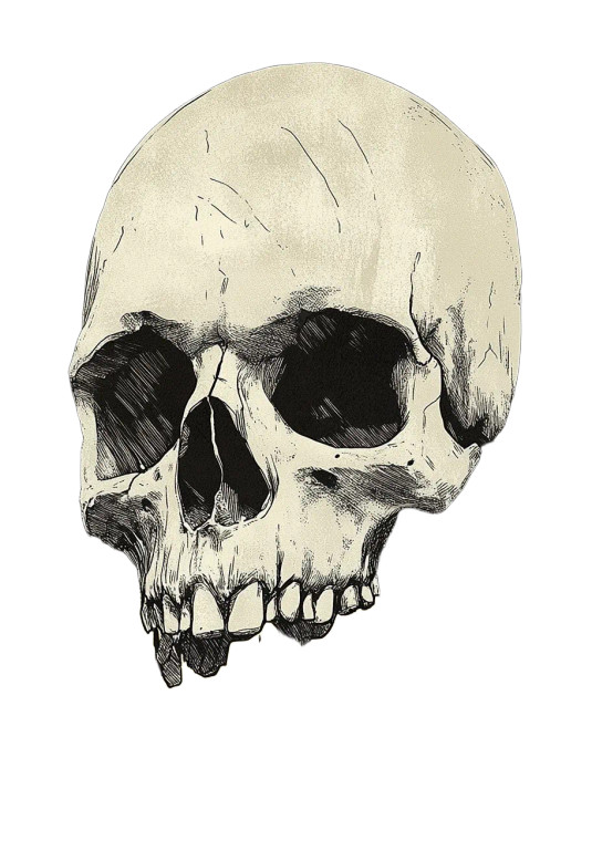 Vibrant Ink Skull Vinyl Car Decal Sticker – Waterproof & UV-Resistant 8"