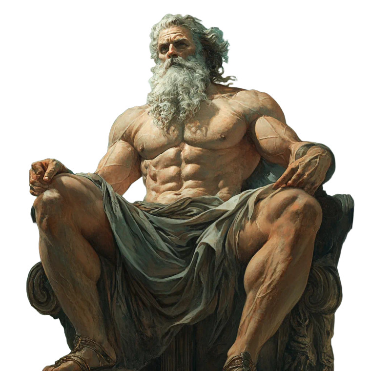 Greek God V2 Vinyl Car Decal Sticker – Waterproof & UV-Resistant 8"