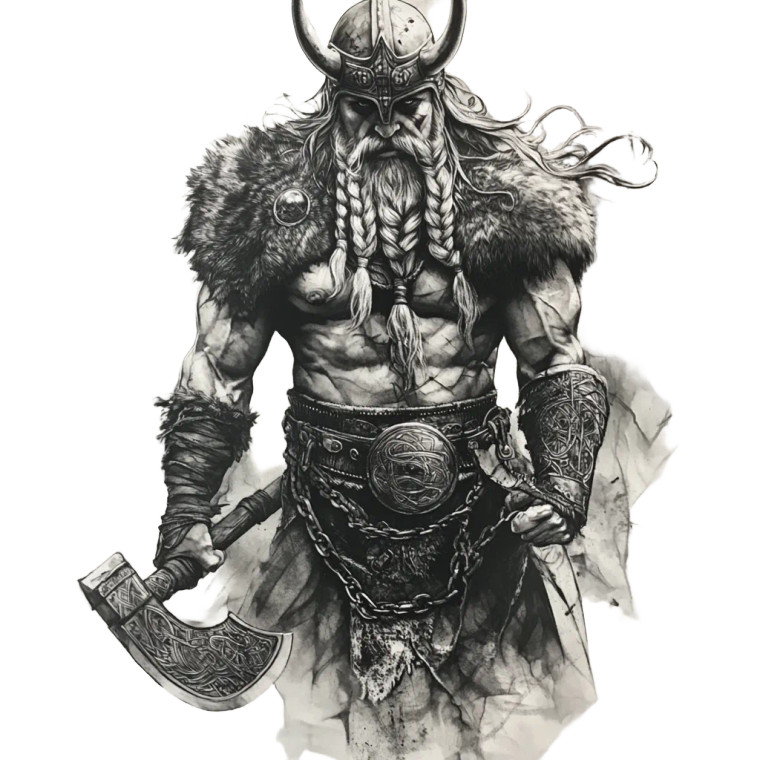 Protective Viking Tattoo Vinyl Car Decal Sticker – Waterproof & UV-Resistant 8"