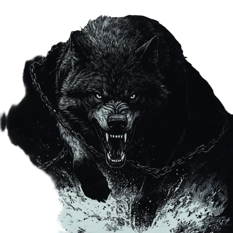 Angry Wolf Sketch V2 Vinyl Car Decal Sticker – Waterproof & UV-Resistant 8"