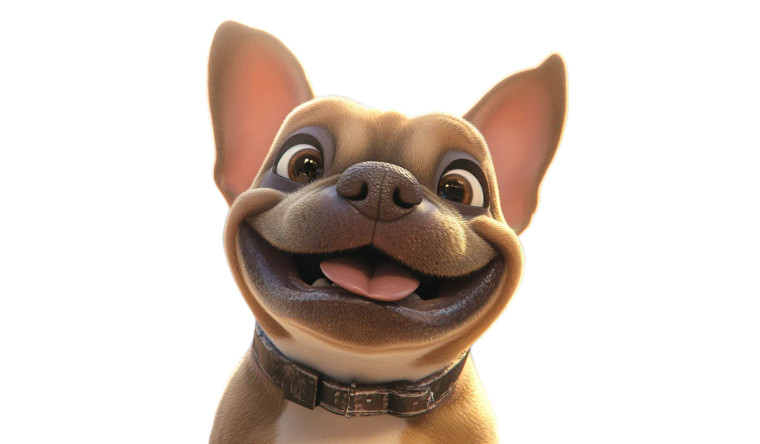 Pixar French Bulldog Vinyl Car Decal Sticker – Waterproof & UV-Resistant 8"