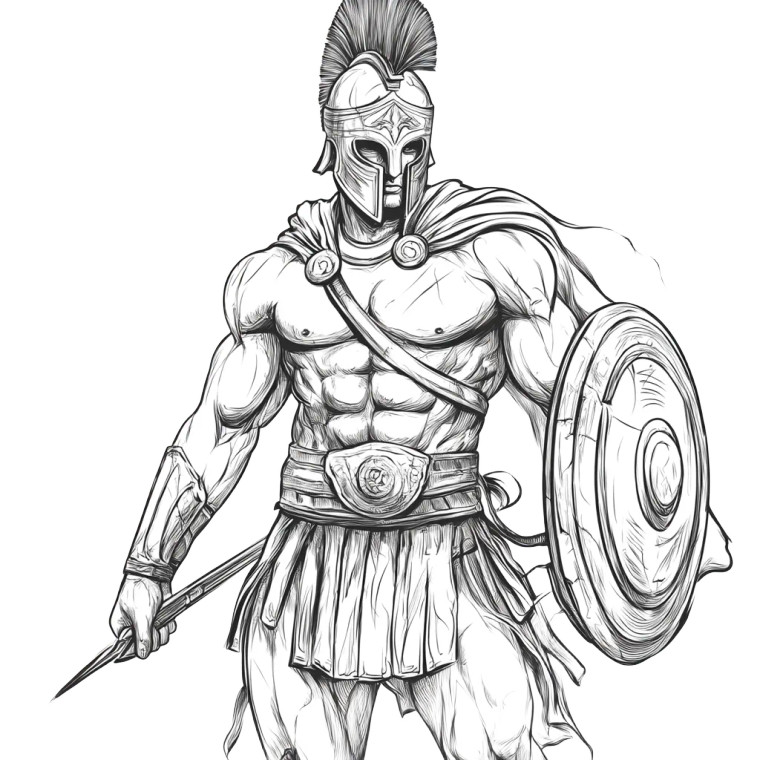 Spartan Warrior V216 Vinyl Car Decal Sticker – Waterproof & UV-Resistant 8"