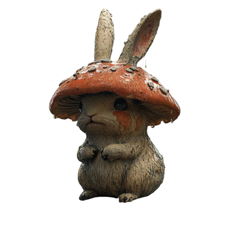 Fungal Bunny Vinyl Car Decal Sticker – Waterproof & UV-Resistant 8"