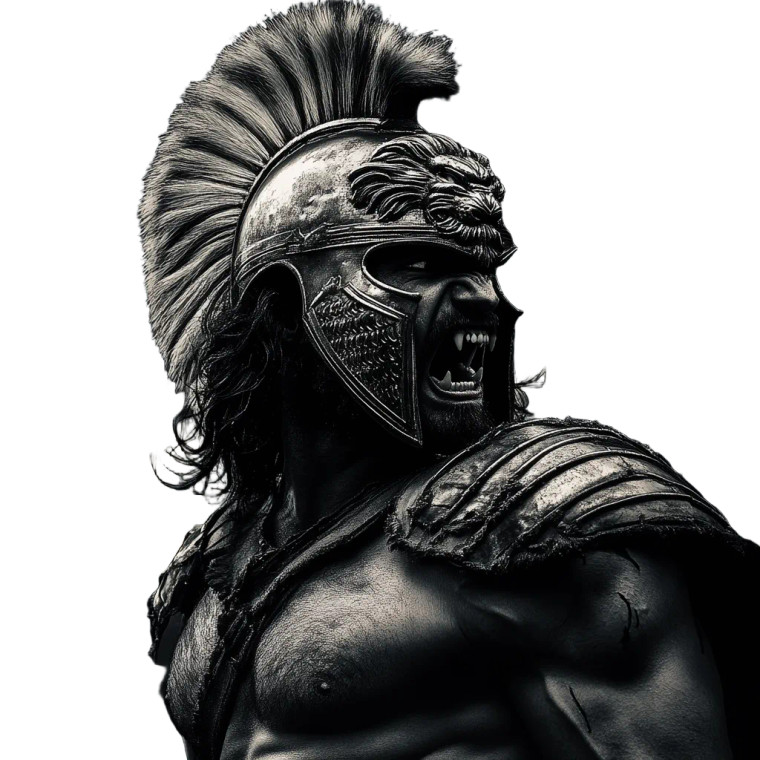 Spartan Lion Warrior V3 Vinyl Car Decal Sticker – Waterproof & UV-Resistant 8"