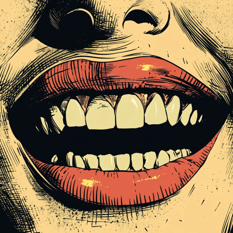 Horror Comic Smile Vinyl Car Decal Sticker – Waterproof & UV-Resistant 8"