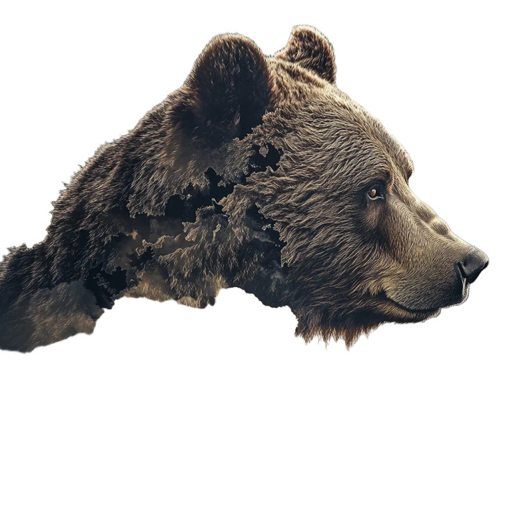 Bear Mountain Vision Vinyl Car Decal Sticker – Waterproof & UV-Resistant 8"