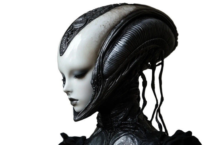 Giger Alien Doll Vinyl Car Decal Sticker – Waterproof & UV-Resistant 8"