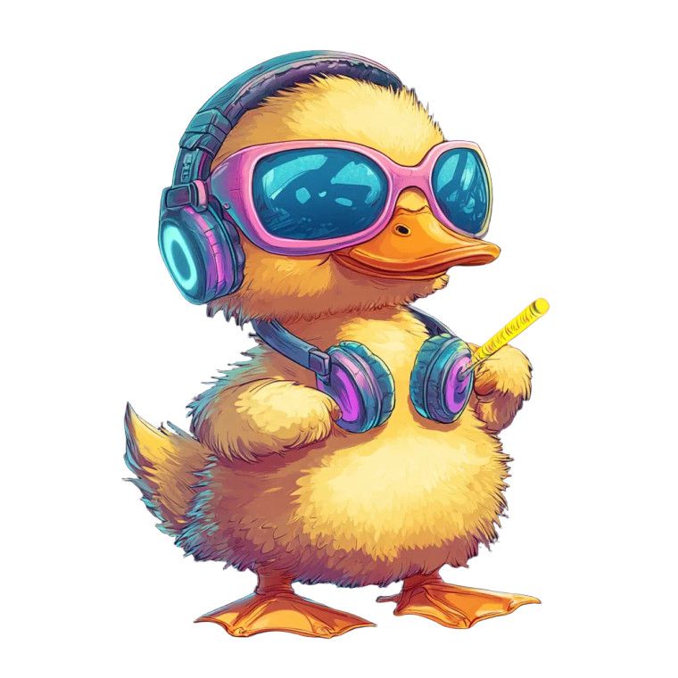 Stylish Duckling Vinyl Car Decal Sticker – Waterproof & UV-Resistant 8"