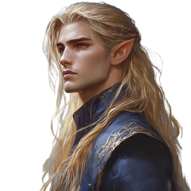 Elf Noble Portrait Vinyl Car Decal Sticker – Waterproof & UV-Resistant 8"