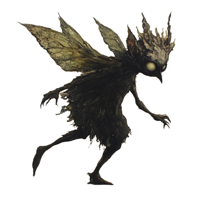 Sinister Forest Fairy Vinyl Car Decal Sticker – Waterproof & UV-Resistant 8"