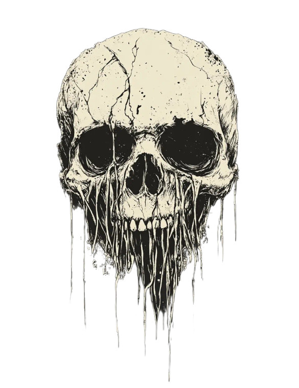 Evil Aged Skull Vinyl Car Decal Sticker – Waterproof & UV-Resistant 8"