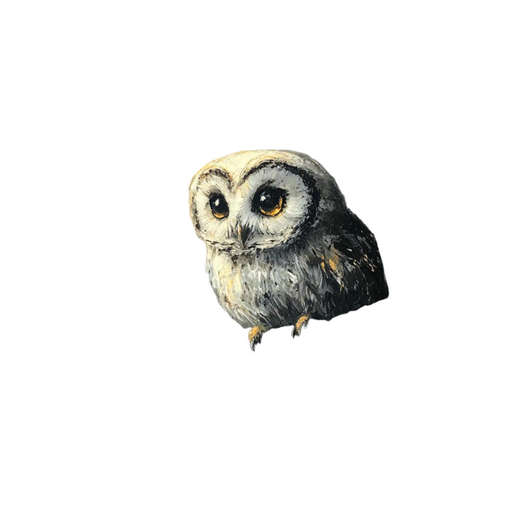 Tiny Mystical Owl Vinyl Car Decal Sticker – Waterproof & UV-Resistant 8"