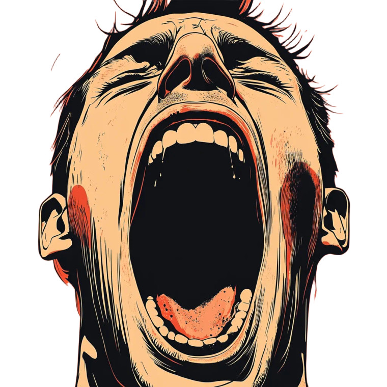 Intense Scream Vinyl Car Decal Sticker – Waterproof & UV-Resistant 8"