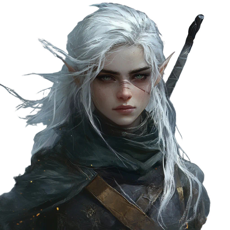 Elven Warrior Woman Vinyl Car Decal Sticker – Waterproof & UV-Resistant 8"