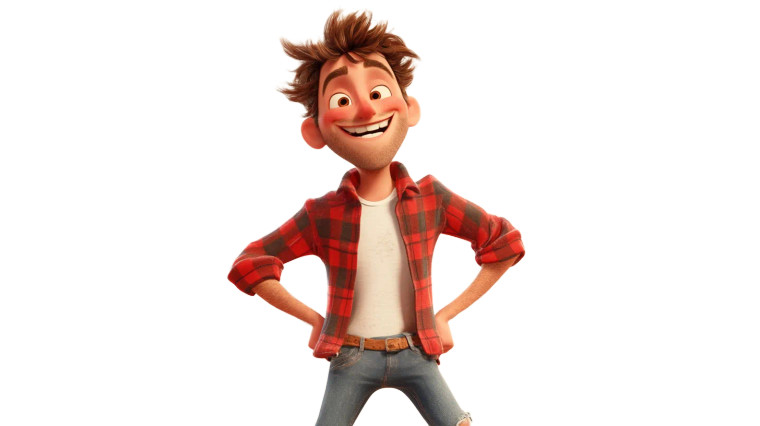 Cheerful Cartoon Character V2 Vinyl Car Decal Sticker – Waterproof & UV-Resistant 8"