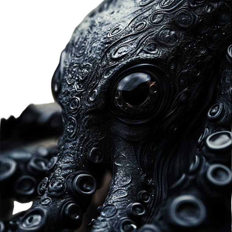 Mysterious Futuristic Octopus Vinyl Car Decal Sticker – Waterproof & UV-Resistant 8"