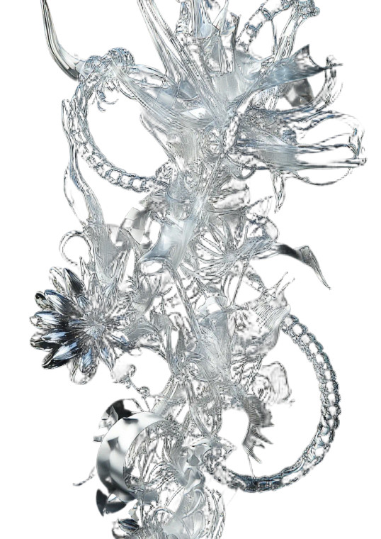 Abstract Glass Sculpture Vinyl Car Decal Sticker – Waterproof & UV-Resistant 8"