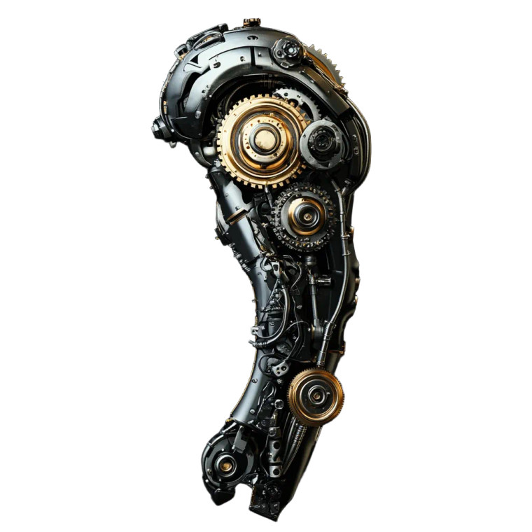 Biomechanical Arm Vinyl Car Decal Sticker – Waterproof & UV-Resistant 8"