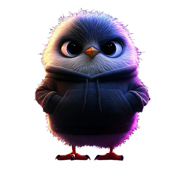 Happy Dove Character Vinyl Car Decal Sticker – Waterproof & UV-Resistant 8"