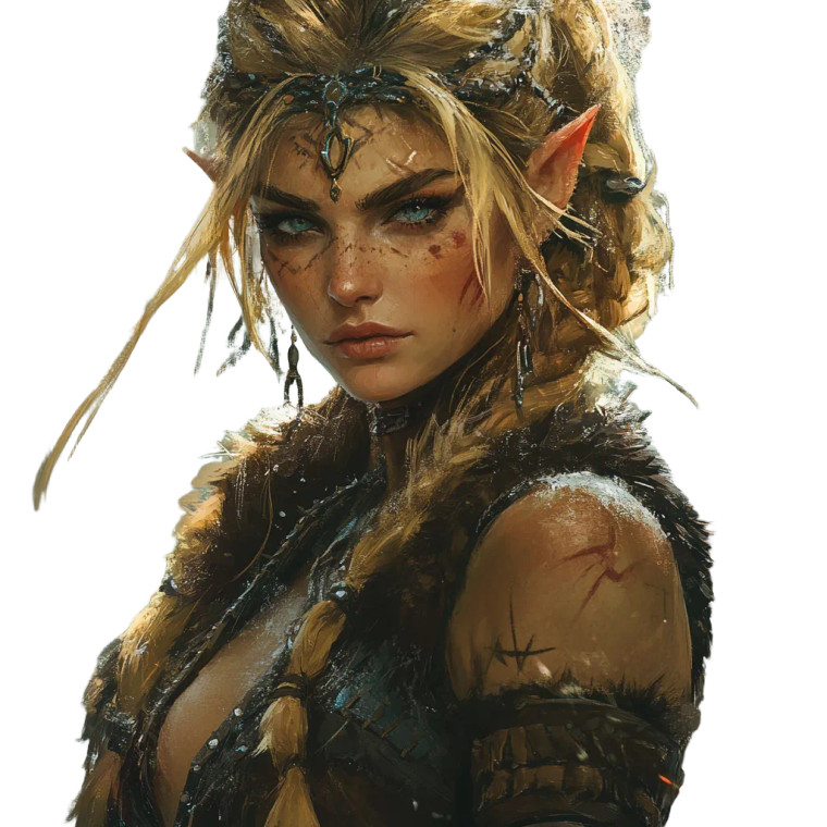 Elf Druid Warrior Vinyl Car Decal Sticker – Waterproof & UV-Resistant 8"