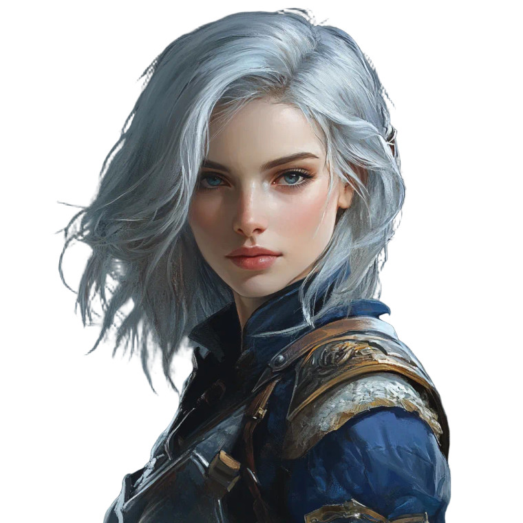 Aasimar Paladin Portrait Vinyl Car Decal Sticker – Waterproof & UV-Resistant 8"