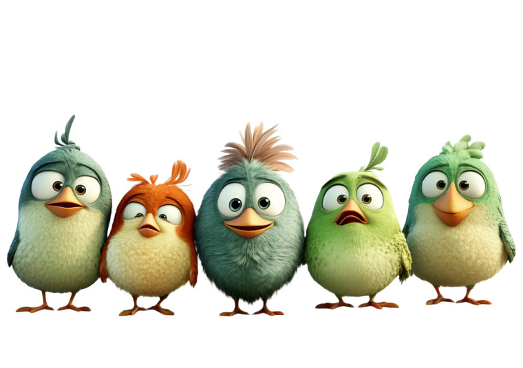 Cute 3D Birds Vinyl Car Decal Sticker – Waterproof & UV-Resistant 8"