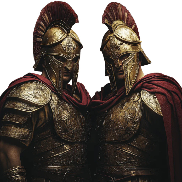 Spartan Warriors Portrait Vinyl Car Decal Sticker – Waterproof & UV-Resistant 8"