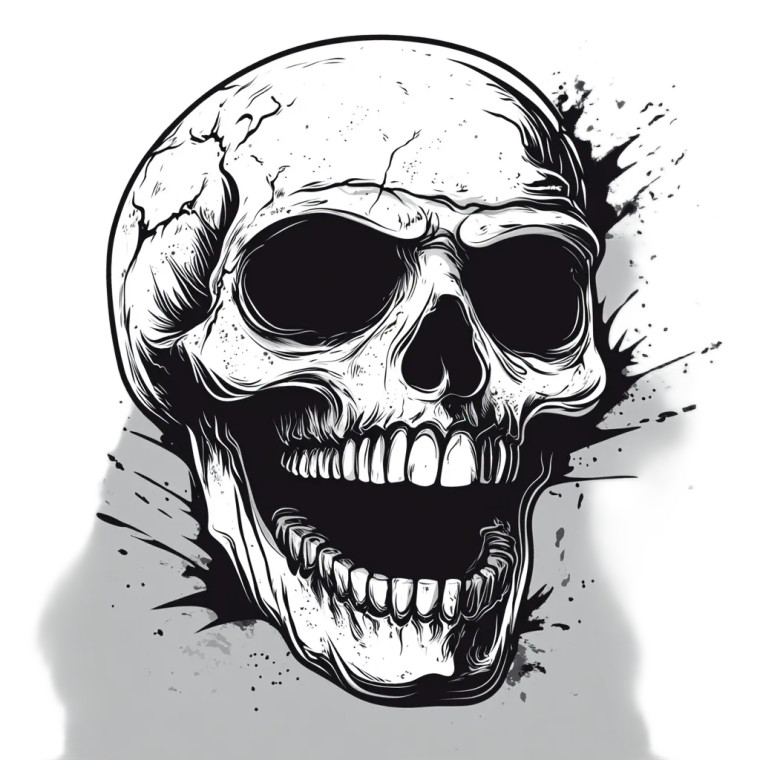 Comic Skull Head Vinyl Car Decal Sticker – Waterproof & UV-Resistant 8"