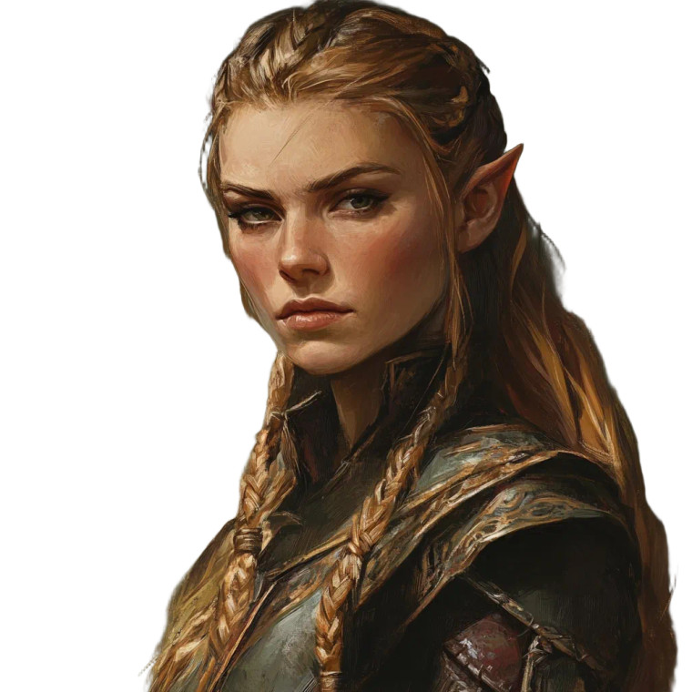 Noble High-Elf Portrait Vinyl Car Decal Sticker – Waterproof & UV-Resistant 8"