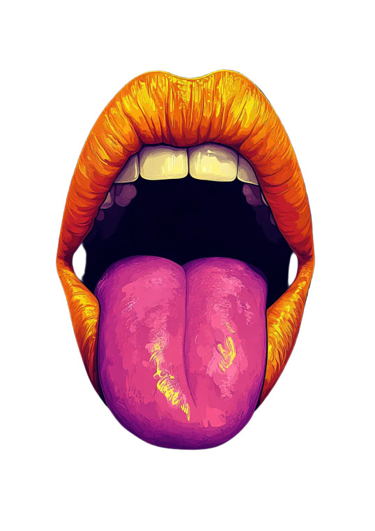Psychedelic Open Mouth Vinyl Car Decal Sticker – Waterproof & UV-Resistant 8"