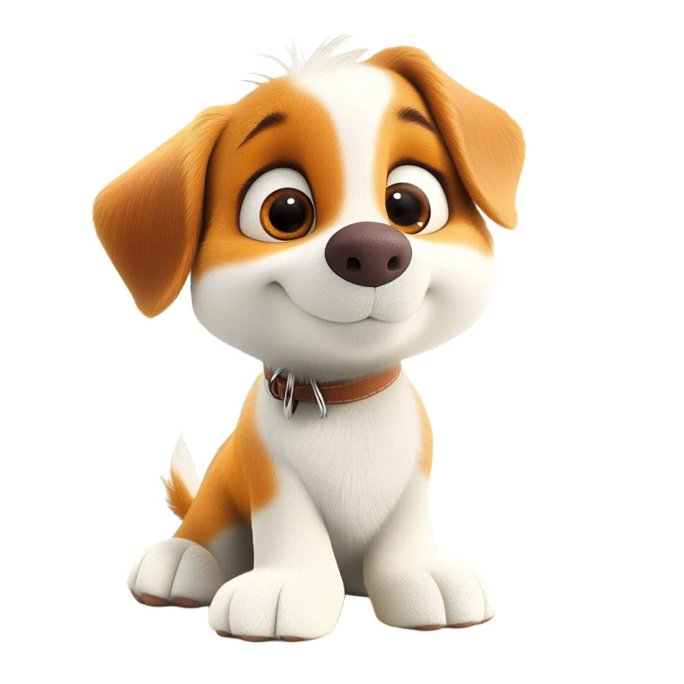 Friendly Cartoon Puppy Vinyl Car Decal Sticker – Waterproof & UV-Resistant 8"