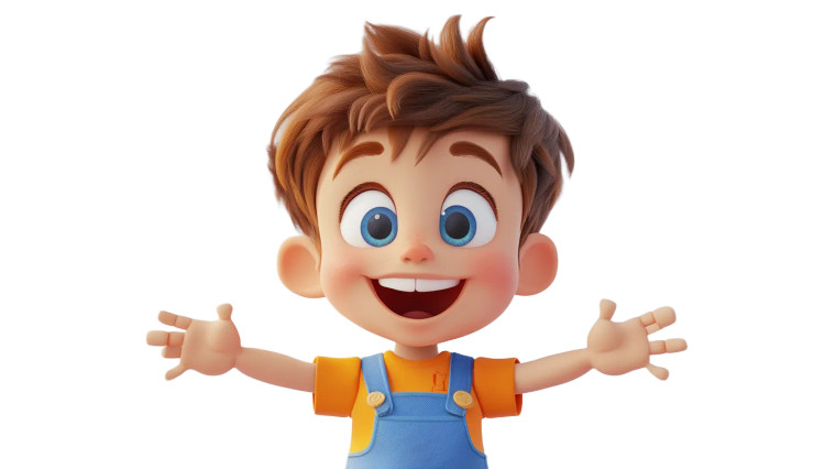 Energetic Cartoon Boy V2 Vinyl Car Decal Sticker – Waterproof & UV-Resistant 8"