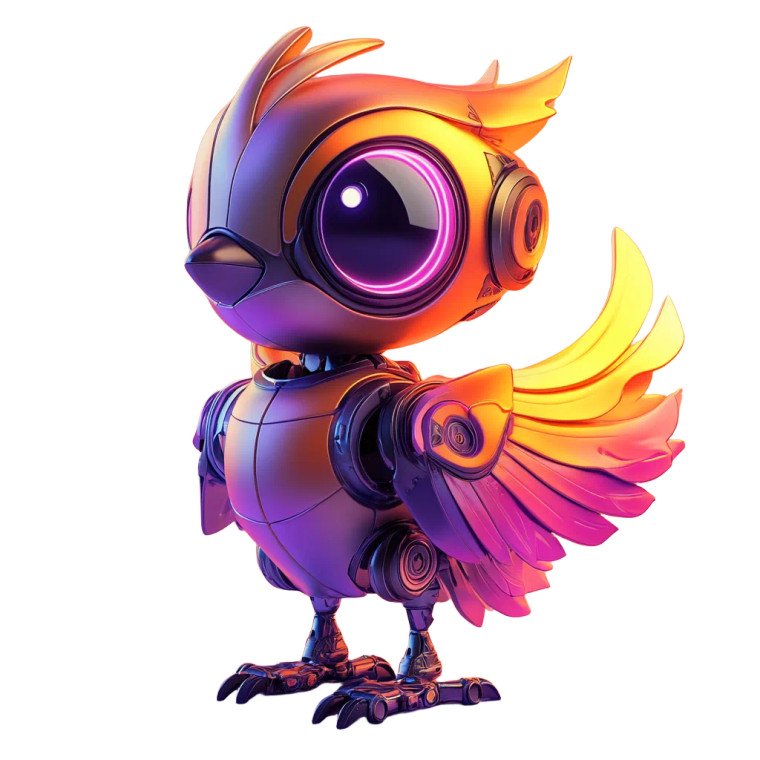 Robot Phoenix Vinyl Car Decal Sticker – Waterproof & UV-Resistant 8"