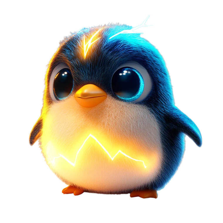 Electric Penguin Vinyl Car Decal Sticker – Waterproof & UV-Resistant 8"