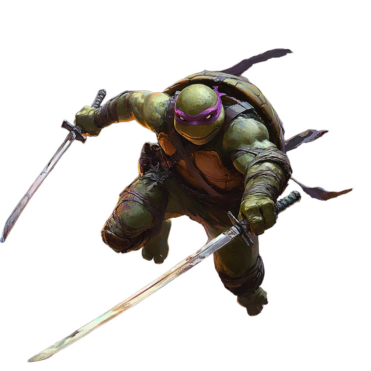 Ninja Turtle Swinging Vinyl Car Decal Sticker – Waterproof & UV-Resistant 8"