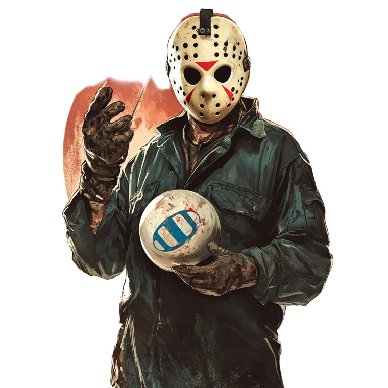 Jason Voorhees Logo Vinyl Car Decal Sticker – Waterproof & UV-Resistant 8"