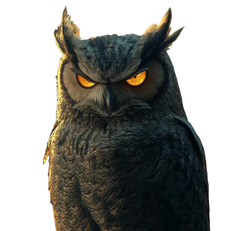 Watchful Guardian Owl Vinyl Car Decal Sticker – Waterproof & UV-Resistant 8"