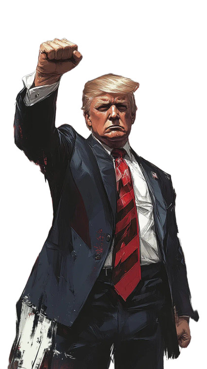 Djt Patriotic Pose Vinyl Car Decal Sticker – Waterproof & UV-Resistant 8"