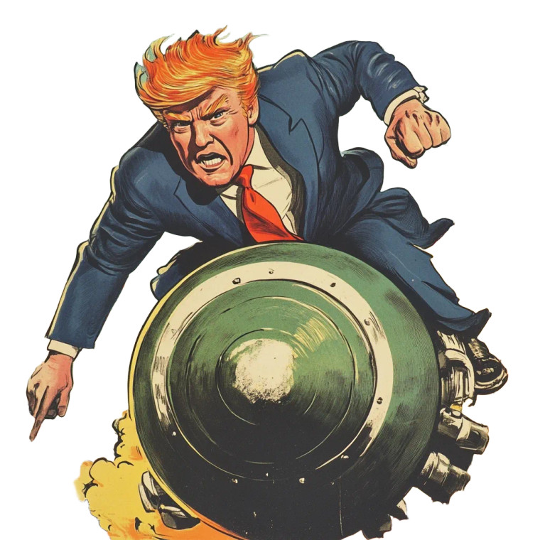 Man Riding Bomb Vinyl Car Decal Sticker – Waterproof & UV-Resistant 8"